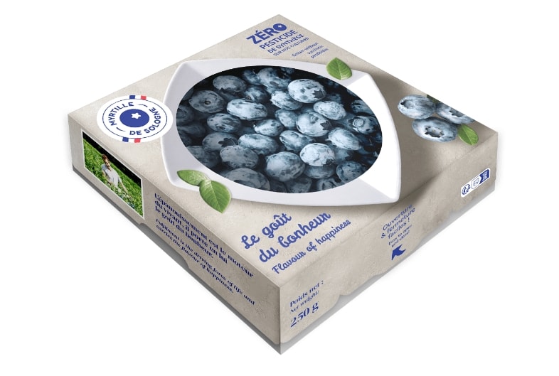 Packaging de barquette 250g Myrtille de SOlogne