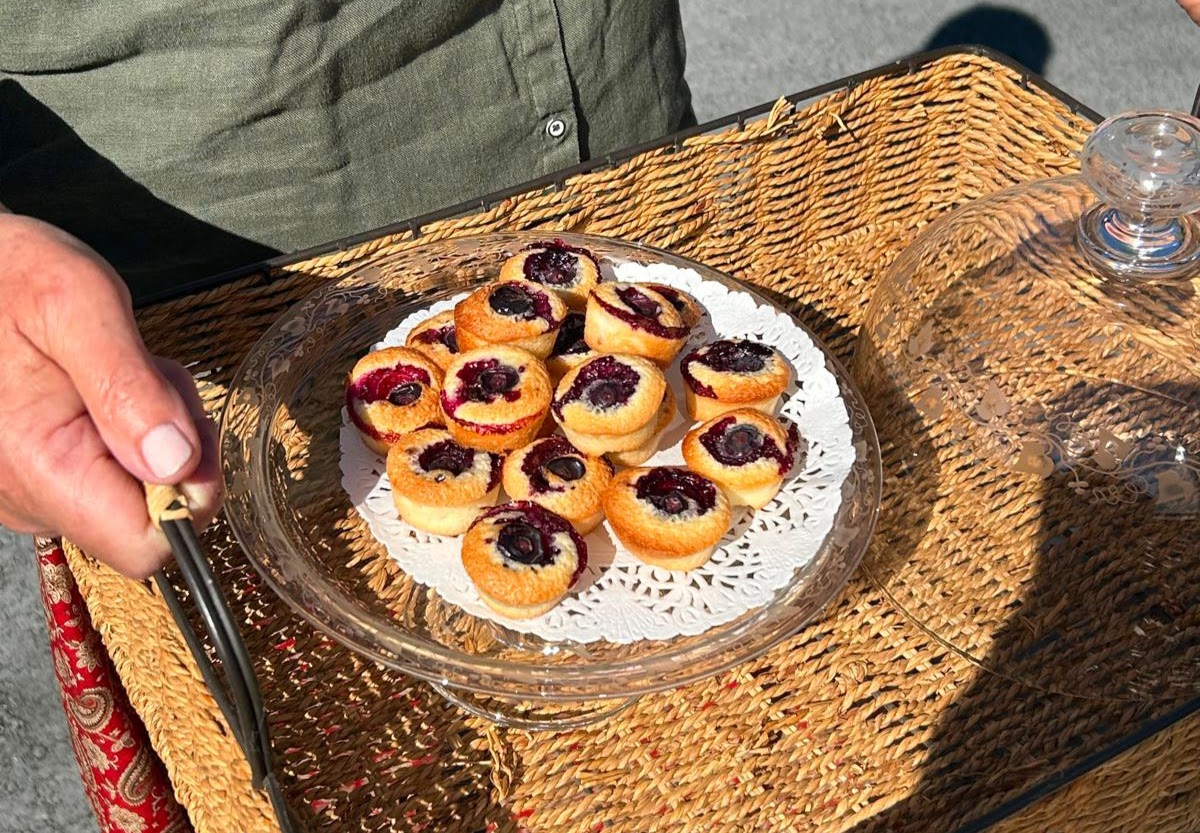 Les petites bouchées aux myrtilles de Martine